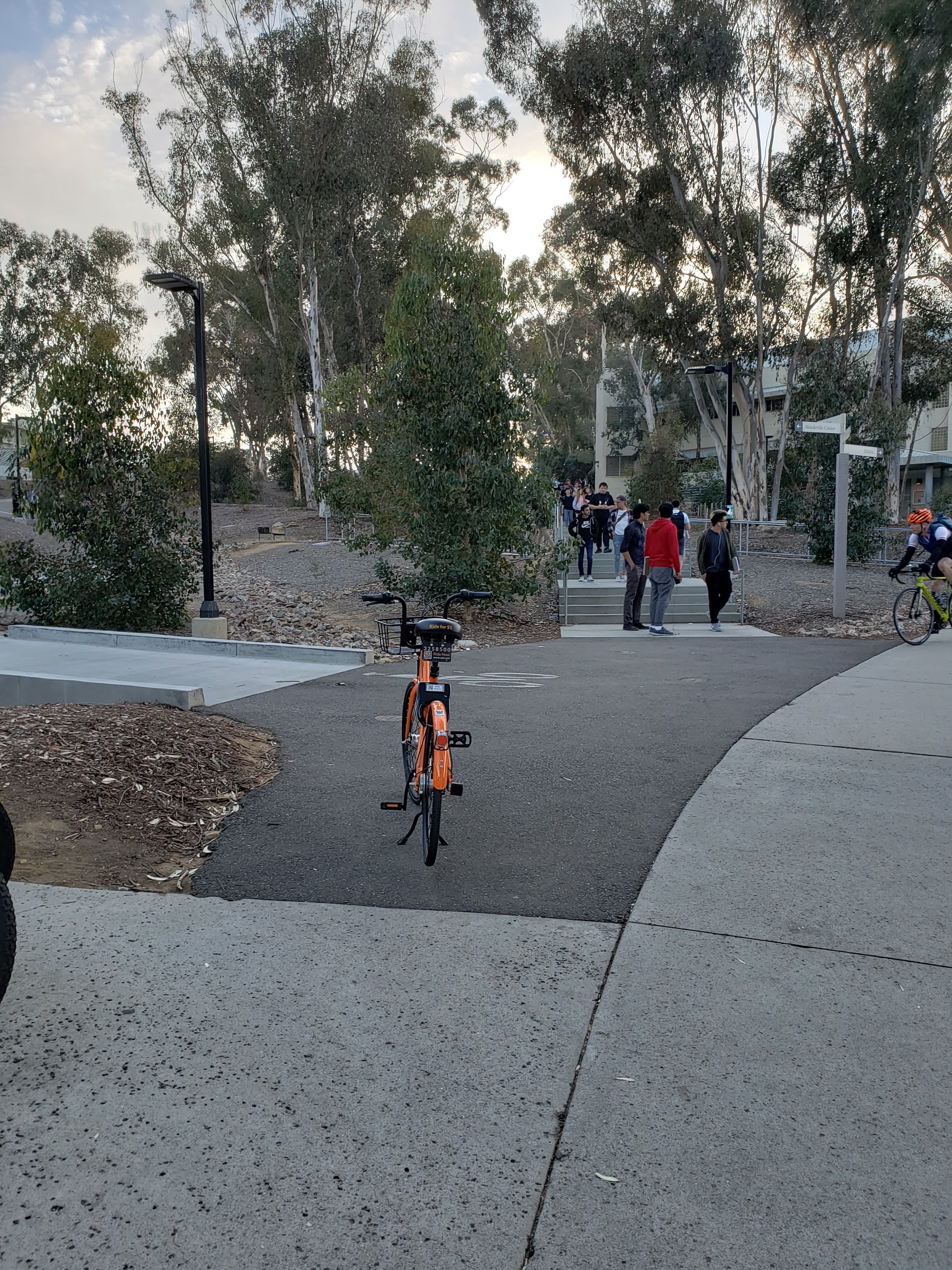 Spin bike blocking bike paths